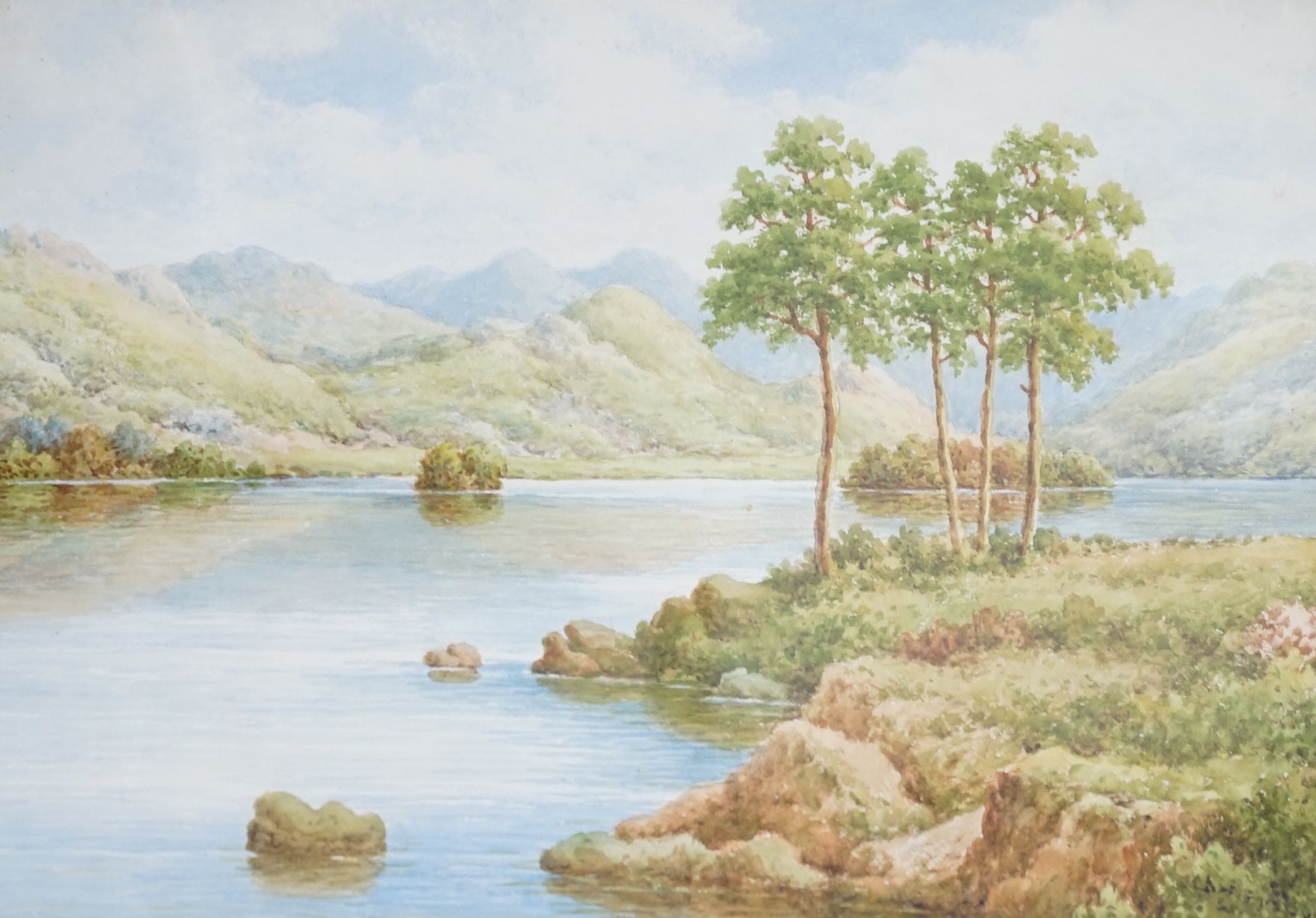 Charles A. Bool (fl. early 20th century), a pair of watercolours, Derwent water and Ullswater